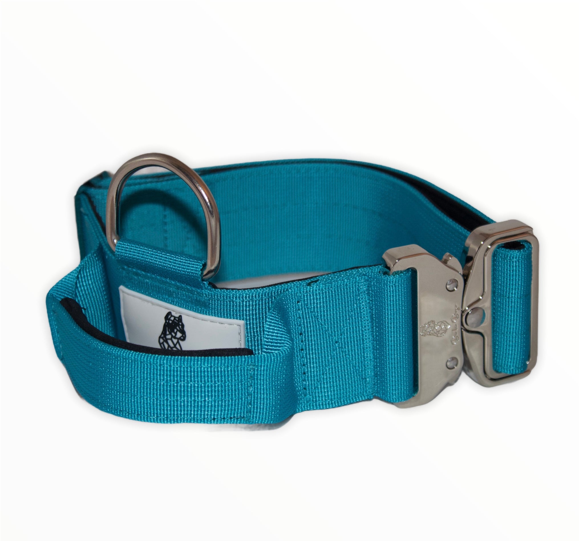 Defence Dog Collar - Chrome - Azul